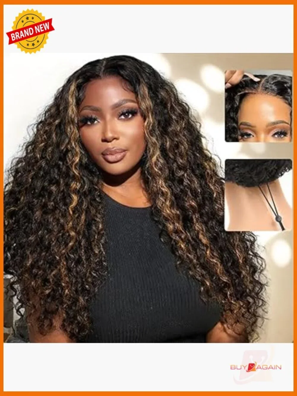 Deep Wave Glueless Wig Human Hair HD Lace Pre Plucked 210% Density Wear and Go